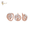 Tree of life with branches leaves Rose Gold two tone Jewelry Set with Rings