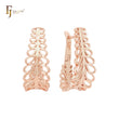 Great leaves of branches Rose Gold Clip-On Earrings