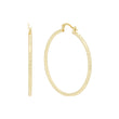 Wide rope and textured 14K Gold Hoop Earrings