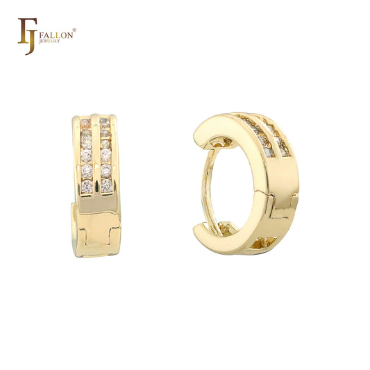 Huggie 18K Gold Cluster Earrings