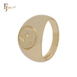 Glossy 10.3mm signet of ABC Children's Kid 14K Gold Child Rings