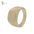 Glossy oval squared 9.3mm signet Children's Kid 14K Gold Child Rings