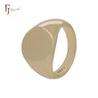 Glossy 10.3mm rounded signet Children's Kid 14K Gold Child Rings