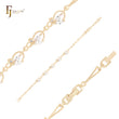 Double Marquise white CZs triangular link 14K Gold Bracelets