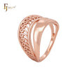 Flying filigree twisted ribbon Rose Gold fashion Rings