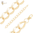 Wide oval hammered cable link 14K Gold Bracelets Chain