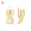 Interlocking Crossing geometric 14K Gold, Rose Gold Clip-On Earrings