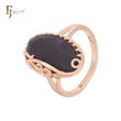 Great giant black oval cut Rose Gold Fashion Rings