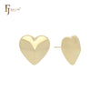 Hearty geometric drill shaped 14K Gold, Rose Gold, White Gold Stud Earrings