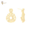 Lotus leave shell shaped 14K Gold, Rose Gold, White Gold Stud Earrings