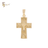 Jesus Crucifix Rose Gold, 14K Gold Cross Pendant