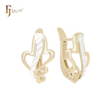 Fluffy bubbles Rose Gold, 14K Gold two tone Clip-On Earrings