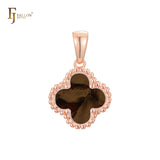 Lucky colorful Clover Rose Gold, 14K Gold, white Gold pendant