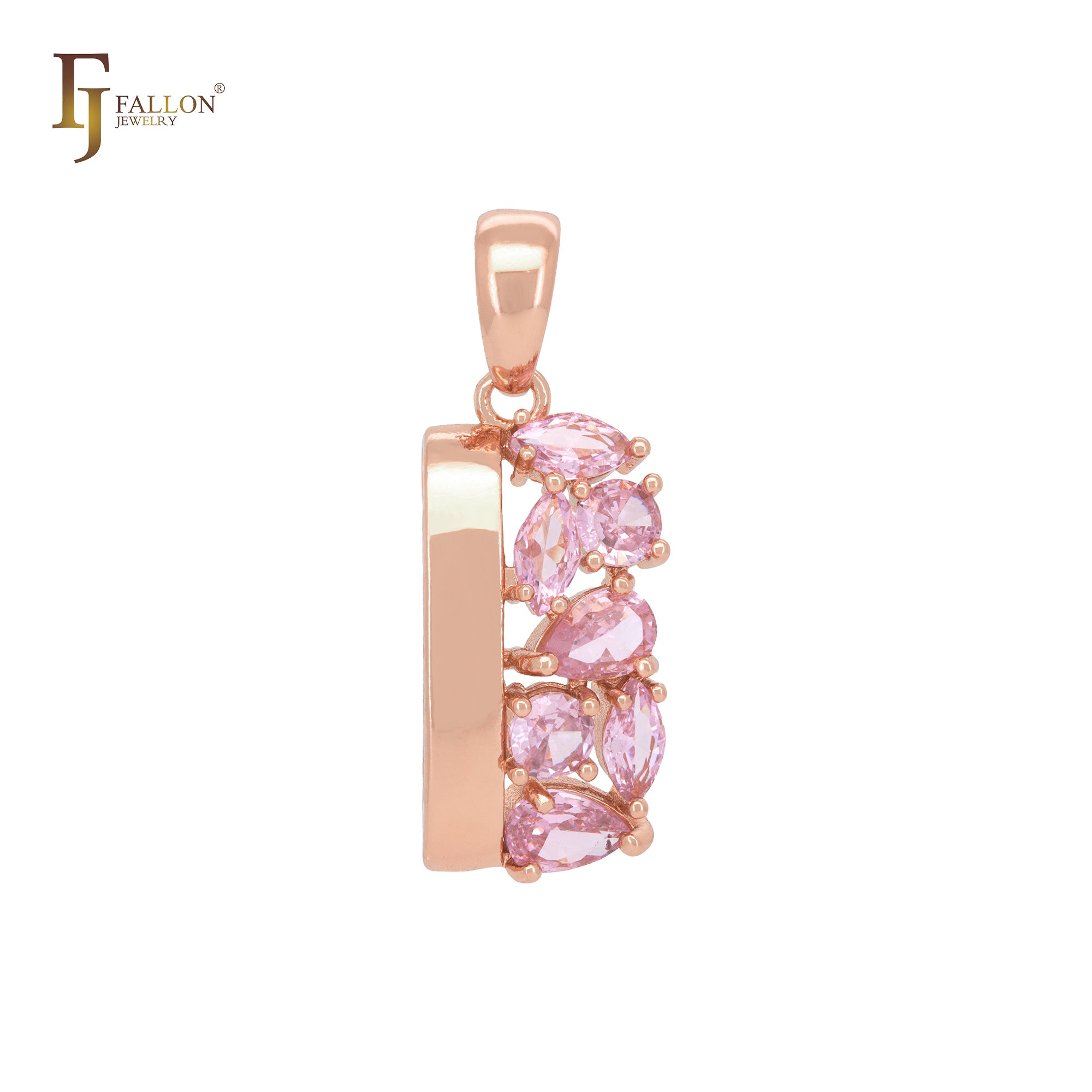 Luxuirous cluster pinky CZs Rose Gold Fashion Pendant