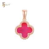 Lucky colorful Clover Rose Gold, 14K Gold, white Gold pendant