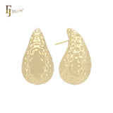 Nugget irregular textured 14K Gold, Rose Gold, White Gold Stud Earrings