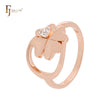 Hearty four leaves clover Rose Gold Fashion Rings