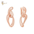 Geometric dots and springs design Rose Gold Clip-On Earrings