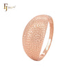 Oval Rounded dotted textured Rose Gold fashion Rings