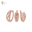 Big leave of rows Rose Gold Jewelry Set with Rings