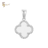 Lucky colorful Clover Rose Gold, 14K Gold, white Gold pendant