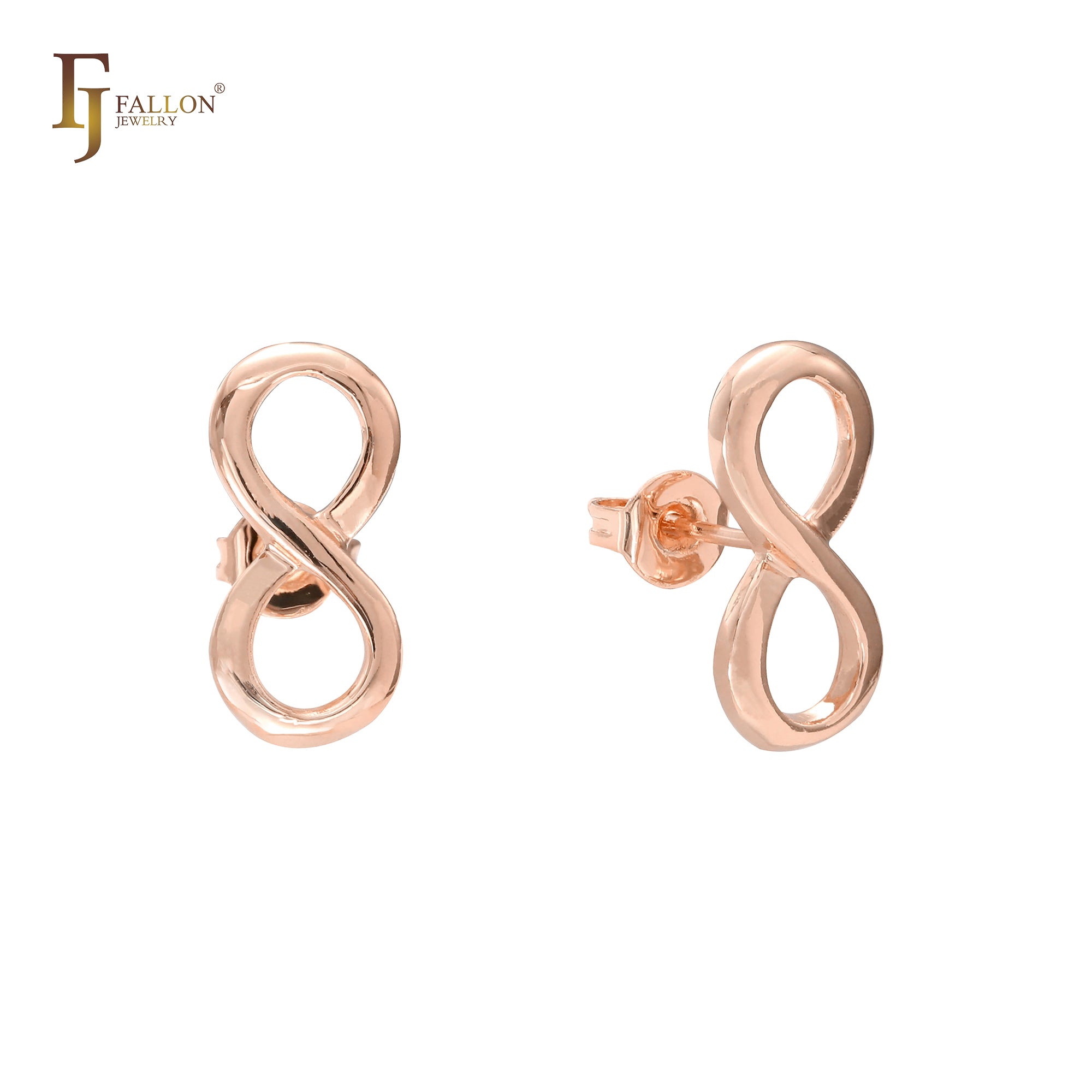 Infinity 8 14K Gold Stud Earrings