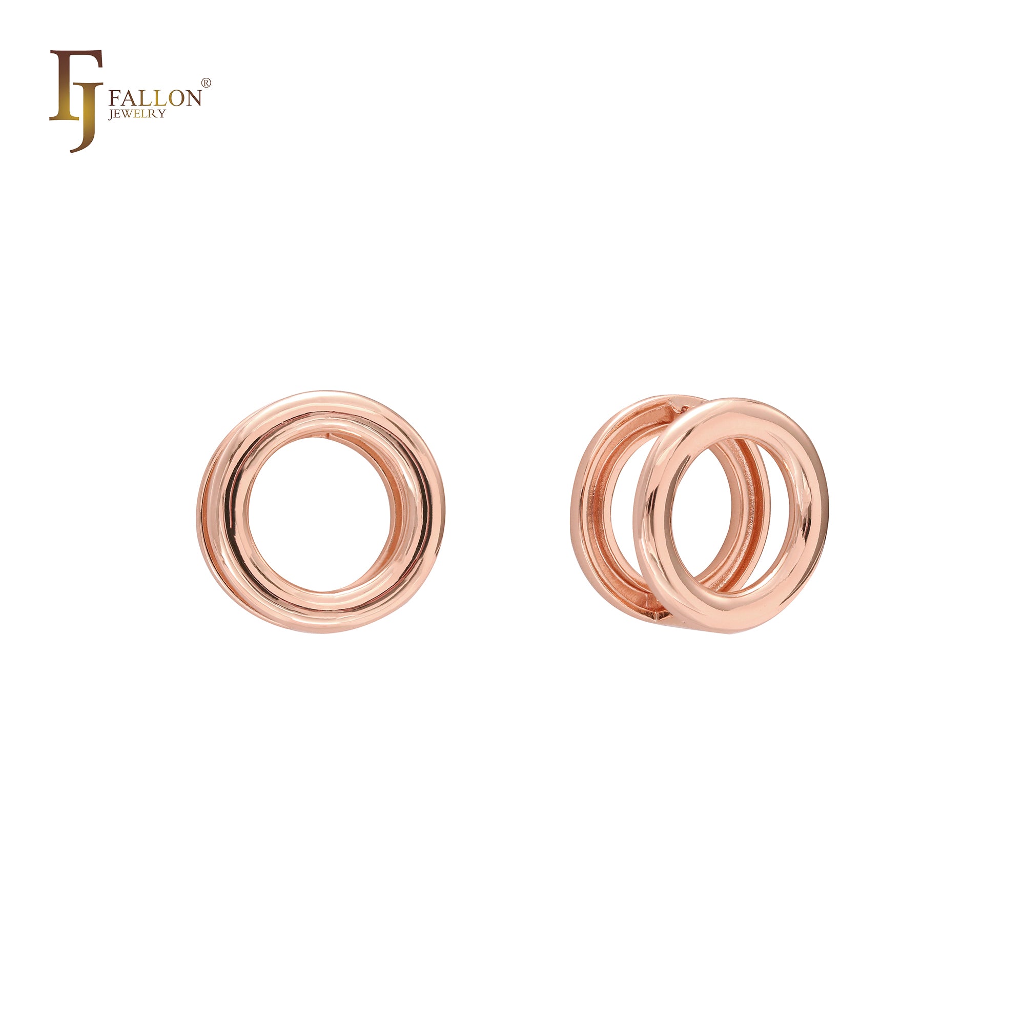 Aretes Huggie de oro de 14 quilates