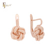 Double twisted essential love knot Rose Gold Earrings