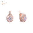 Cluster earrings in Rose Gold, two tone plating colors