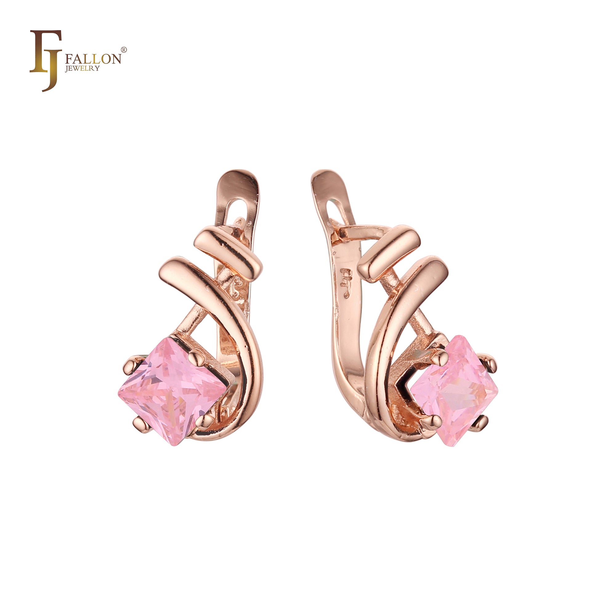 Pendientes de oro rosa