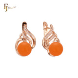 Rose Gold pearl earrings