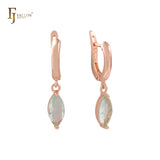 Solitaire Marquise drop 14K Gold, Rose Gold, White Gold Earrings