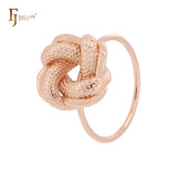 Double twisted essential love knot Rose Gold Rings