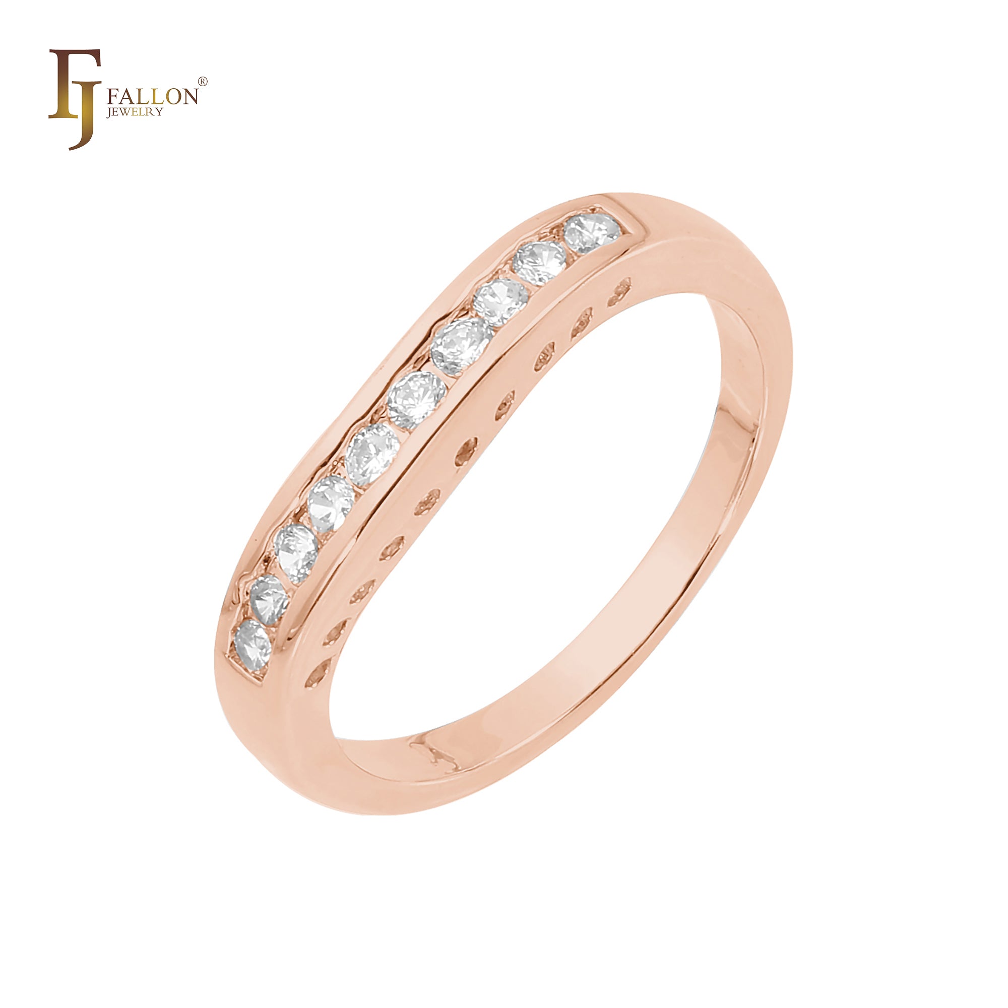 Cluster stackable 14K Gold, Rose Gold, White Gold rings