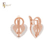 Great angel wings of feather Rose Gold two tone Clip-On Earrings