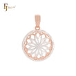 Great flower pf petals Rose Gold two tone Pendant