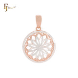 Great flower pf petals Rose Gold two tone Pendant