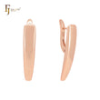 Glossy teeth shape minimalism Rose Gold Clip-On Earrings