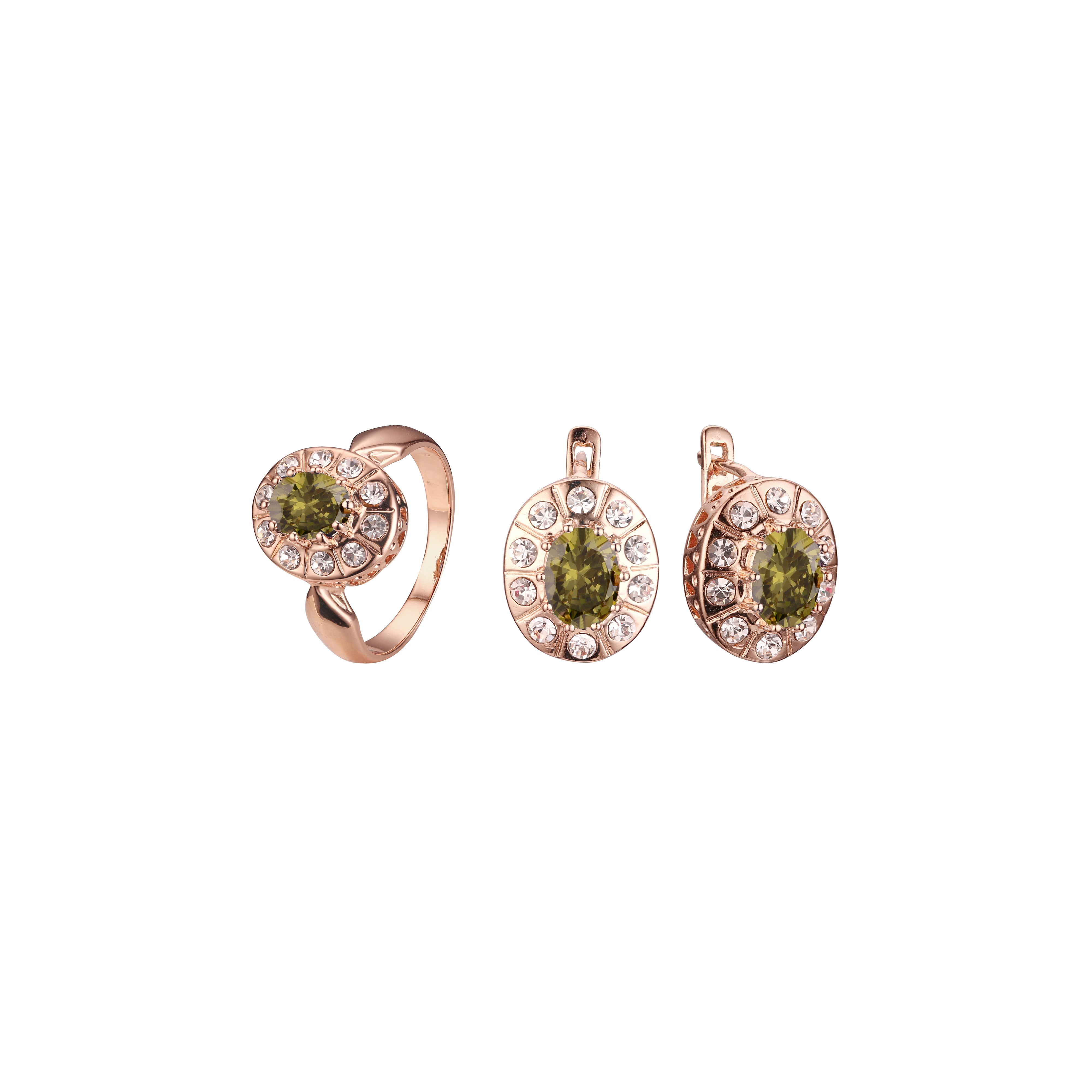 Rose Gold Halo set with rings