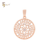 Luxurious branches of life and leaves Rose Gold Pendant