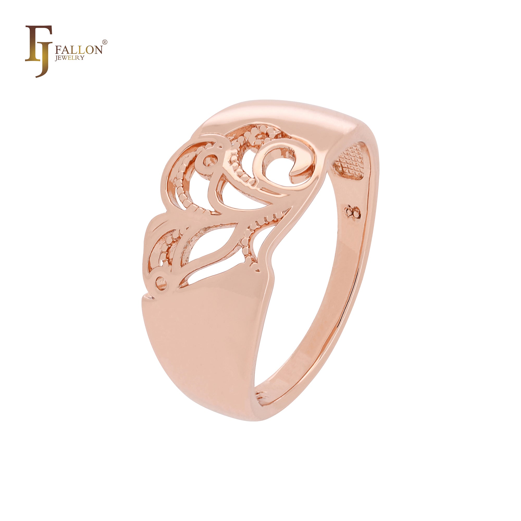 Filigree Rose gold fashion rings