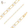 Candy mixed white CZs link 14K Gold Bracelets