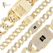 Ultra Copper Hollow link chuncky Cuban link 14K Gold Chain Bracelets