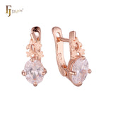 Rose Gold two tone earrings