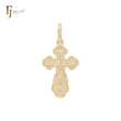 Orthodox glossy crucifix 14K Gold Cross Pendant