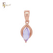 Solitare marquise pink purple Rose Gold pendant