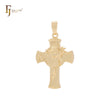 Jesus's Portrait 14K Gold, Rose Gold Cross Pendant