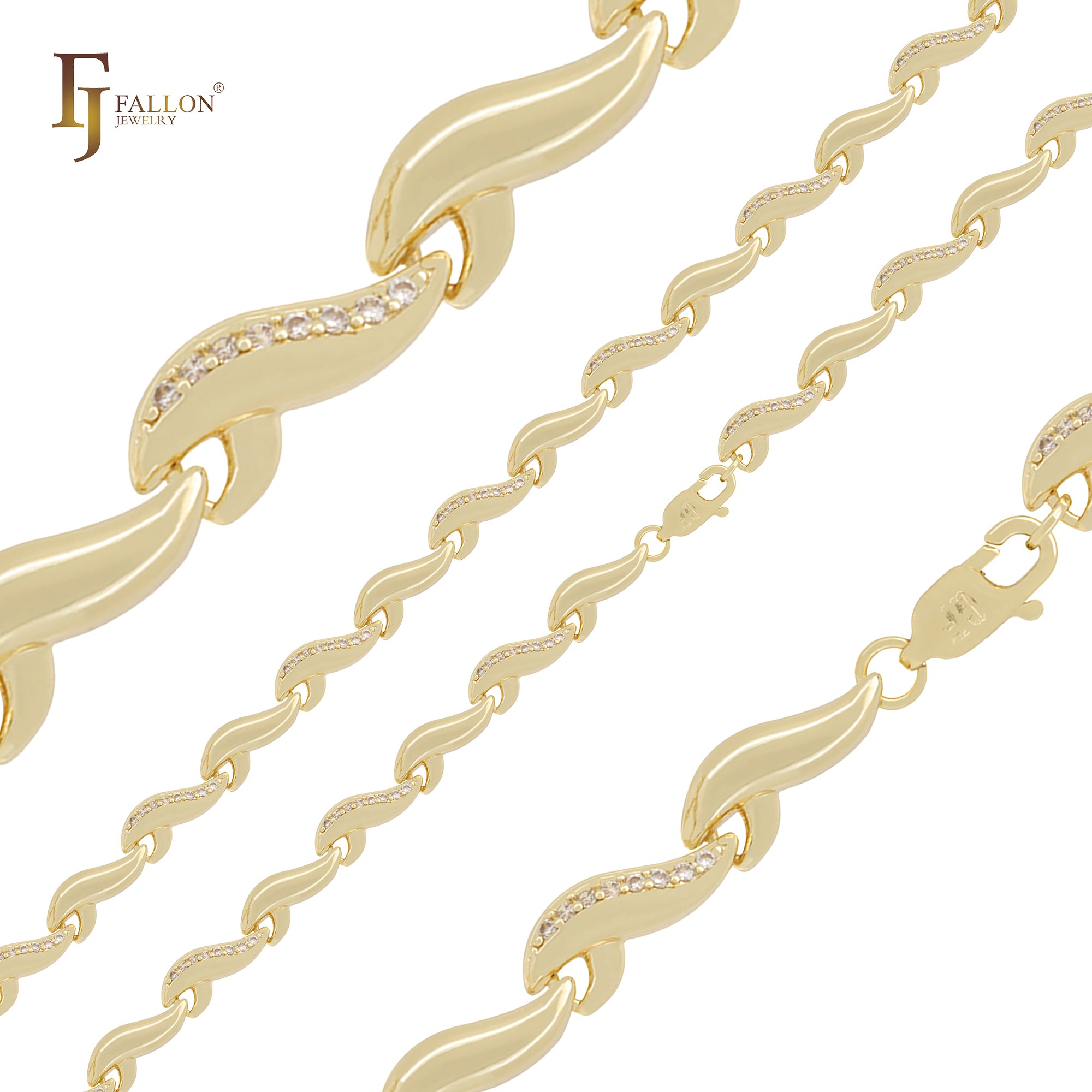 Twisted s shaped 14K Gold Fancy Link Chains