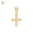 Minimalism Latin style pure glossy 14K Gold Cross Pendant