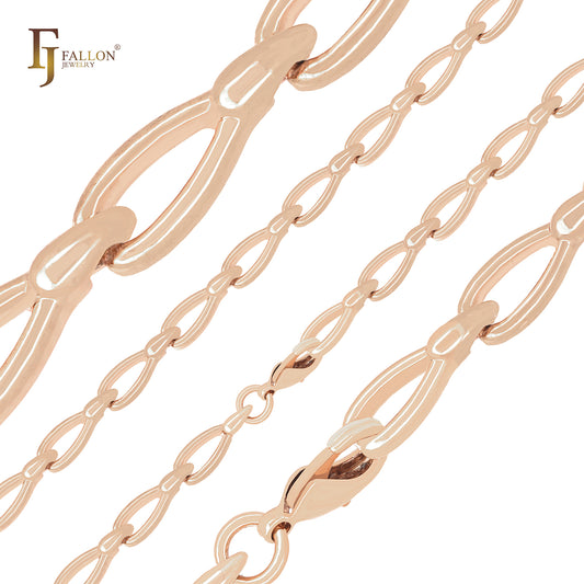 Teardrop fancy link Rose Gold Chains
